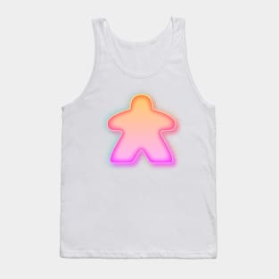 Orange and Pink Neon Board Game Meeple Tank Top